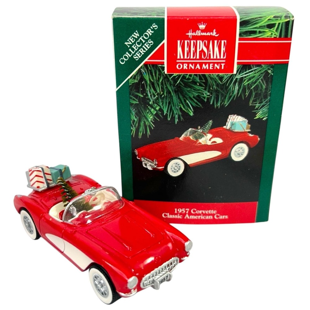 Hallmark 1957 Corvette Keepsake Ornament 1991 Classic American Cars Series 1 Red